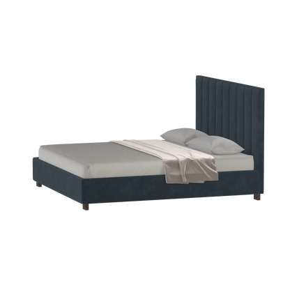 Ava High Headboard Bed in Luxe Fabric