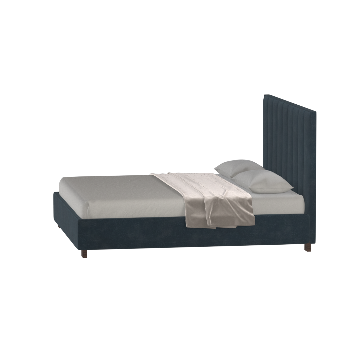 Ava High Headboard Bed in Luxe Fabric
