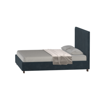 Ava High Headboard Bed in Luxe Fabric