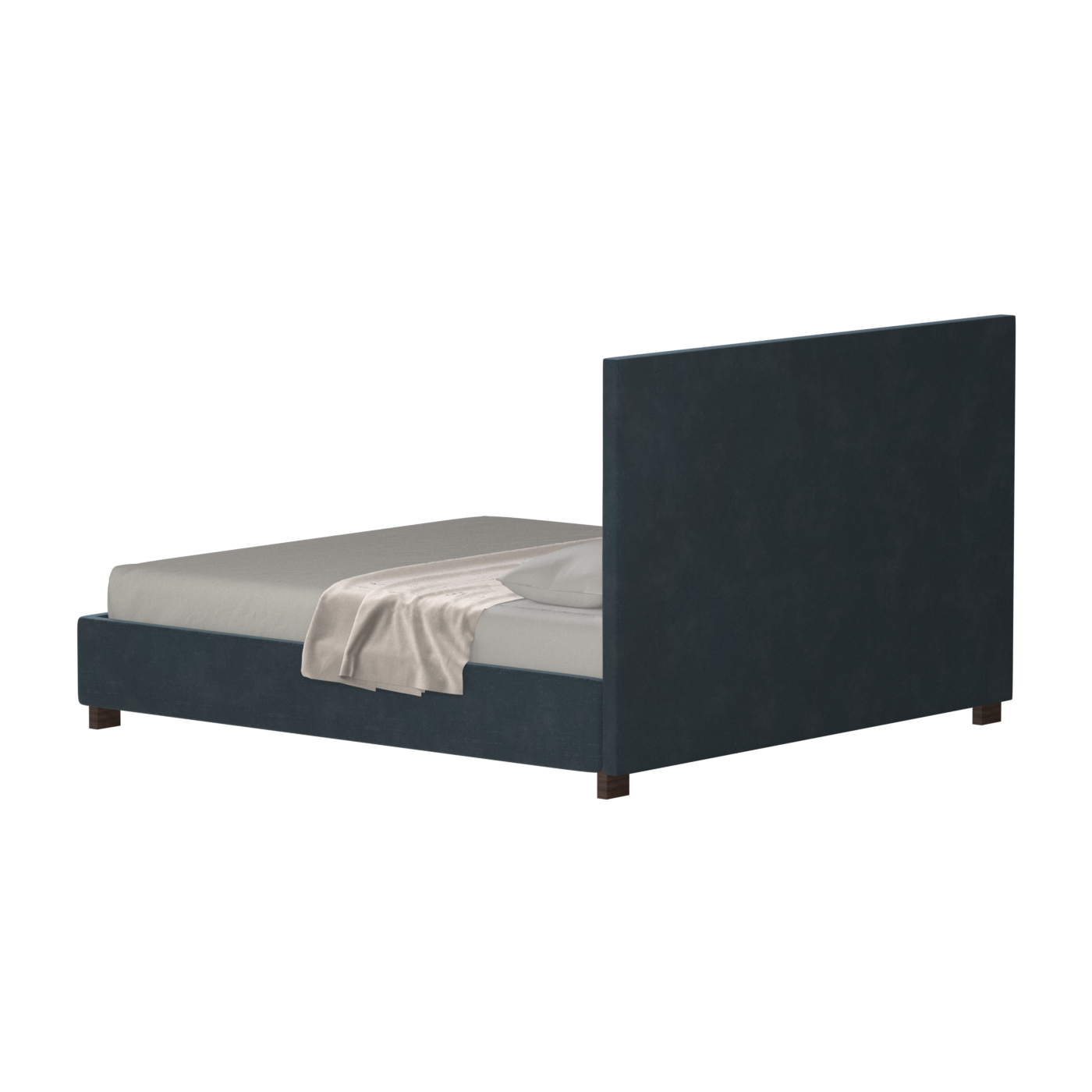 Ava High Headboard Bed in Luxe Fabric