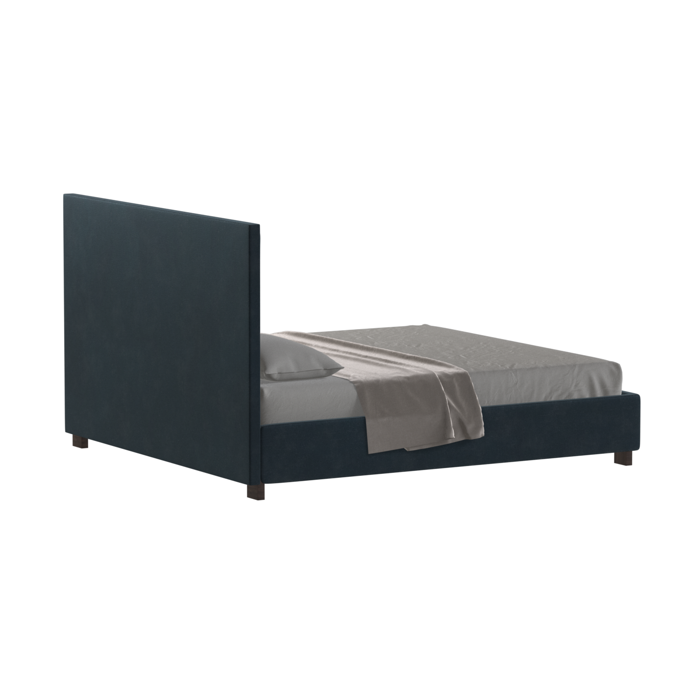 Ava High Headboard Bed in Luxe Fabric