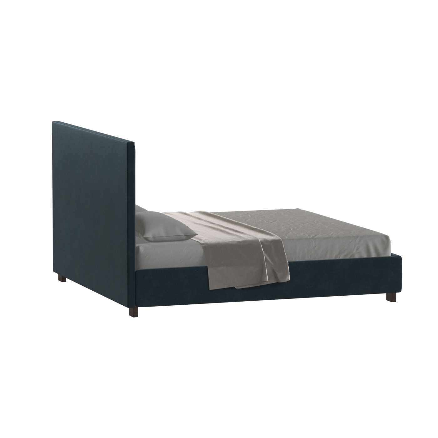 Ava High Headboard Bed in Luxe Fabric