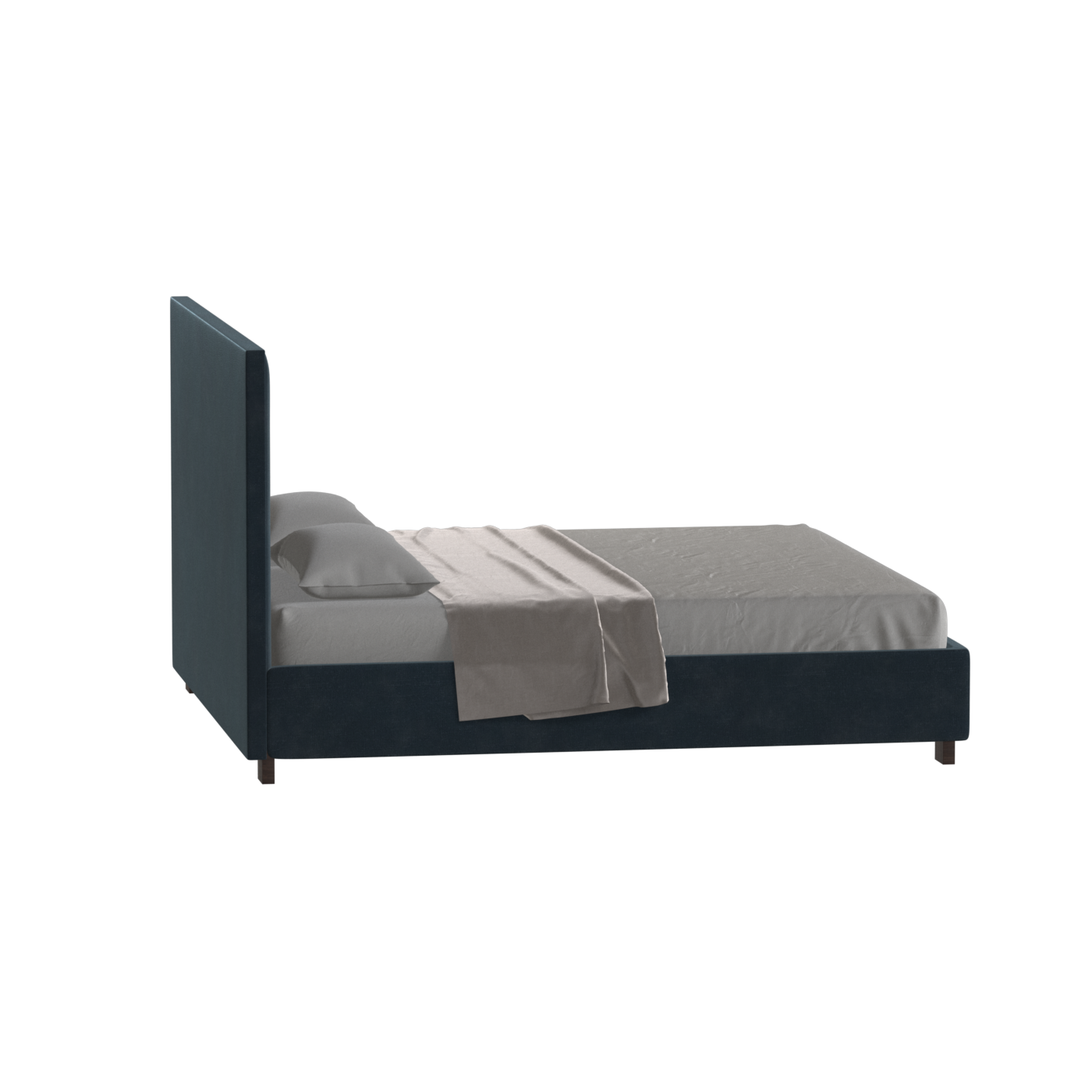 Ava High Headboard Bed in Luxe Fabric