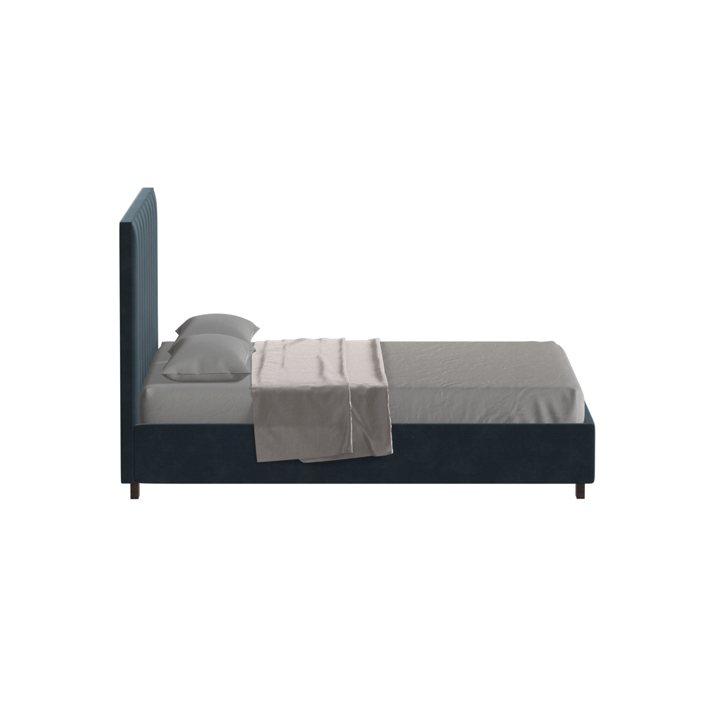 Ava High Headboard Bed in Luxe Fabric