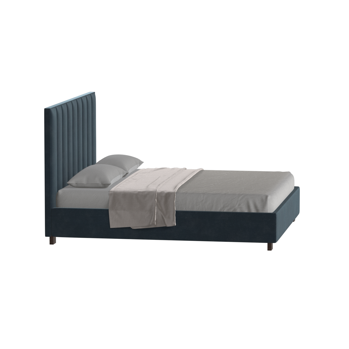 Ava High Headboard Bed in Luxe Fabric
