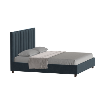 Ava High Headboard Bed in Luxe Fabric