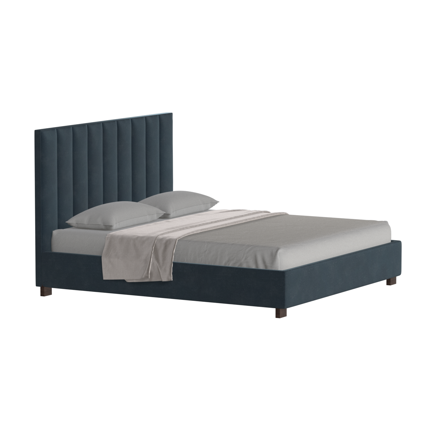 Ava High Headboard Bed in Luxe Fabric