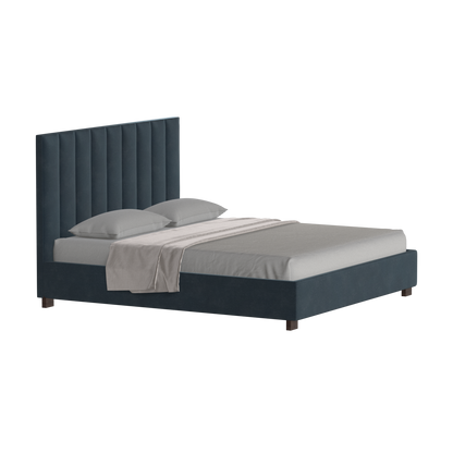 Ava High Headboard Bed in Luxe Fabric