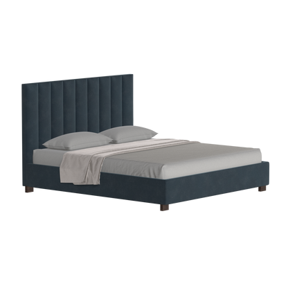 Ava High Headboard Bed in Luxe Fabric