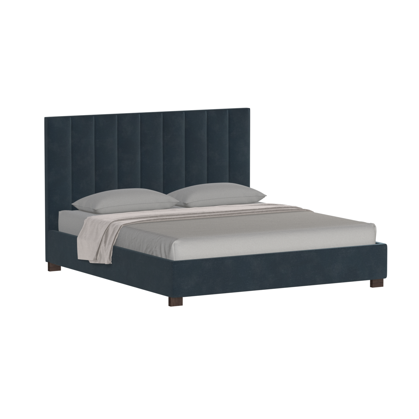 Ava High Headboard Bed in Luxe Fabric