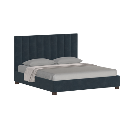 Ava High Headboard Bed in Luxe Fabric