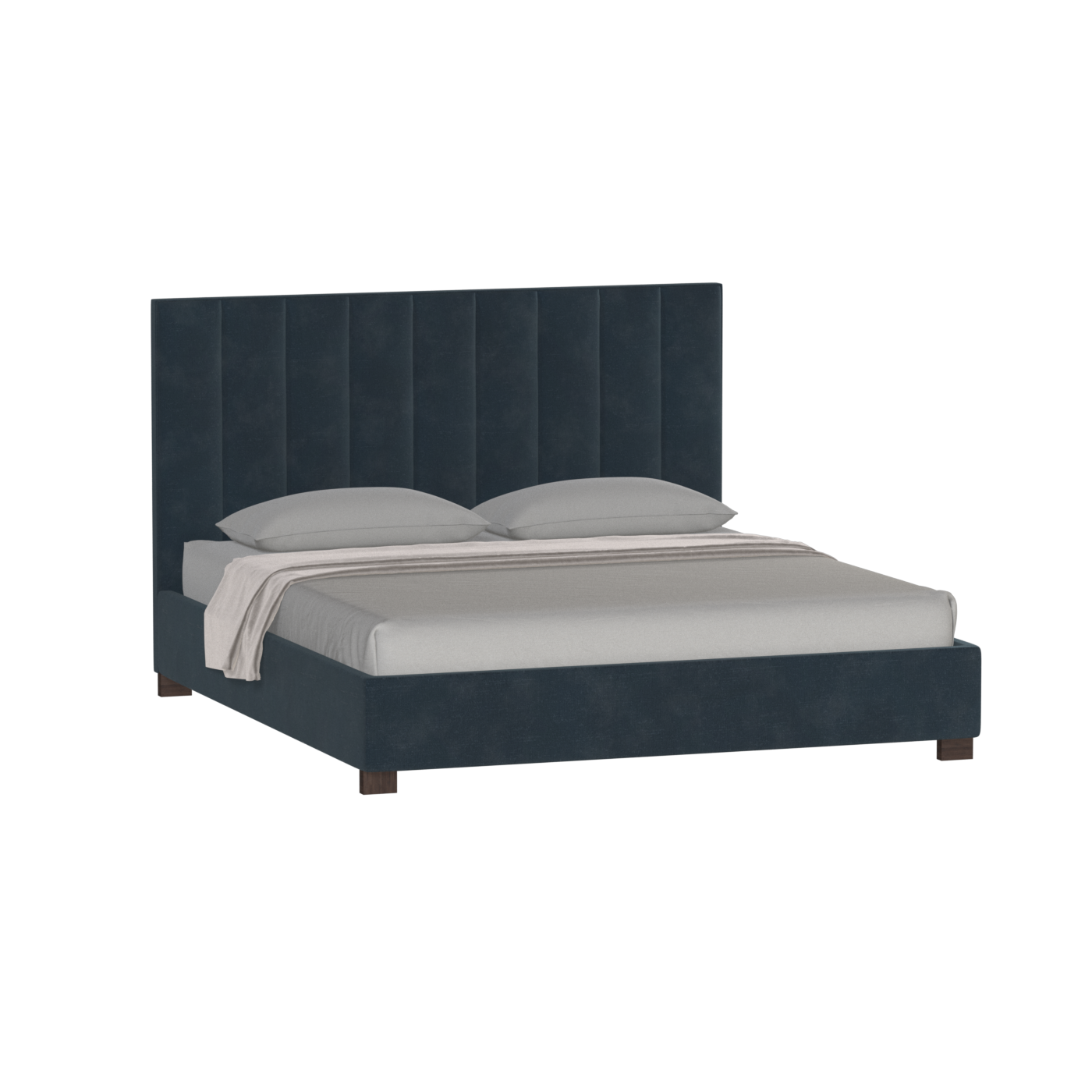Ava High Headboard Bed in Luxe Fabric