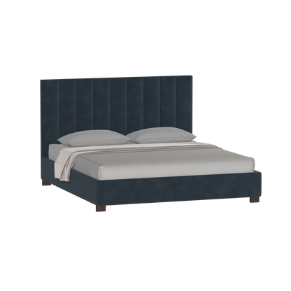 Ava High Headboard Bed in Luxe Fabric