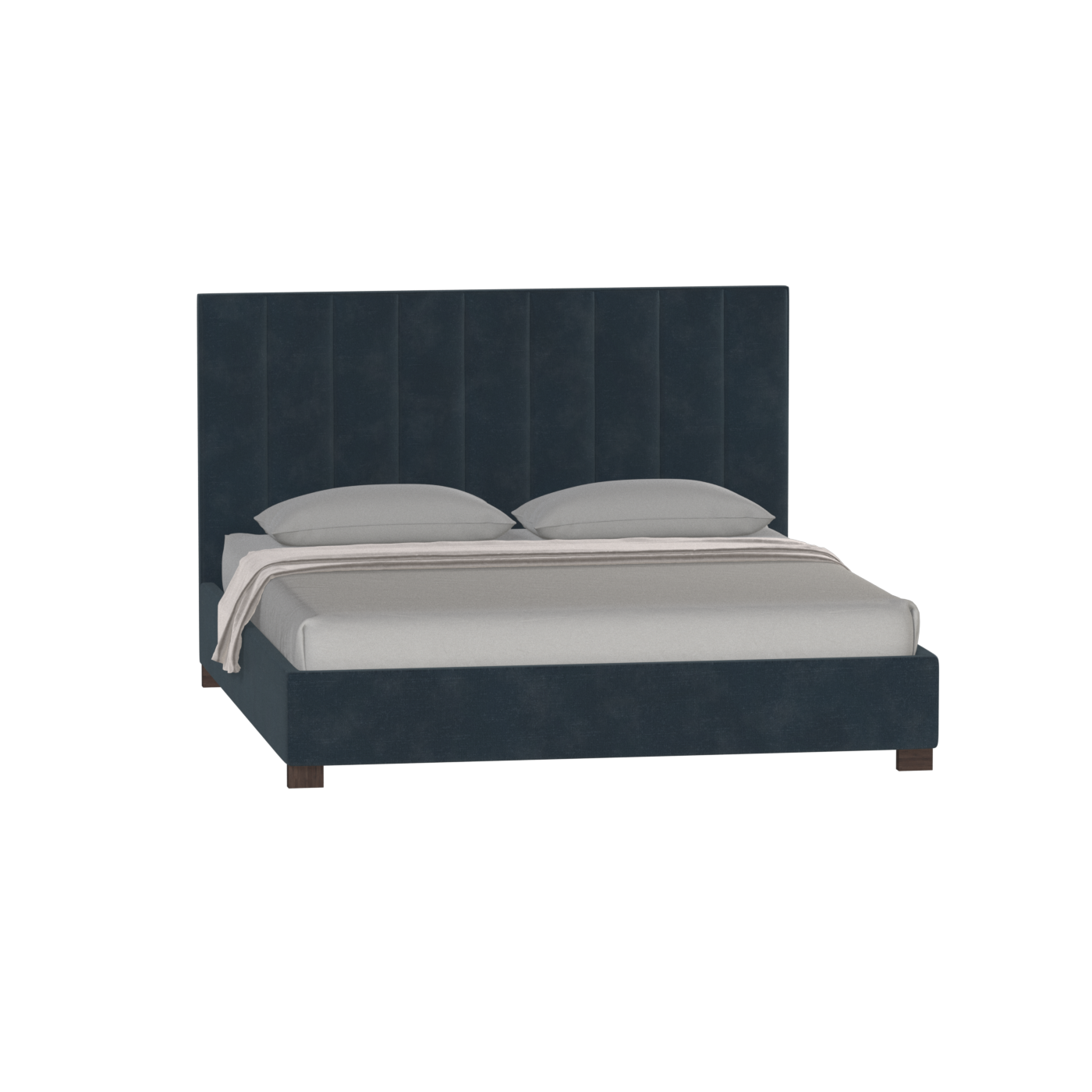Ava High Headboard Bed in Luxe Fabric
