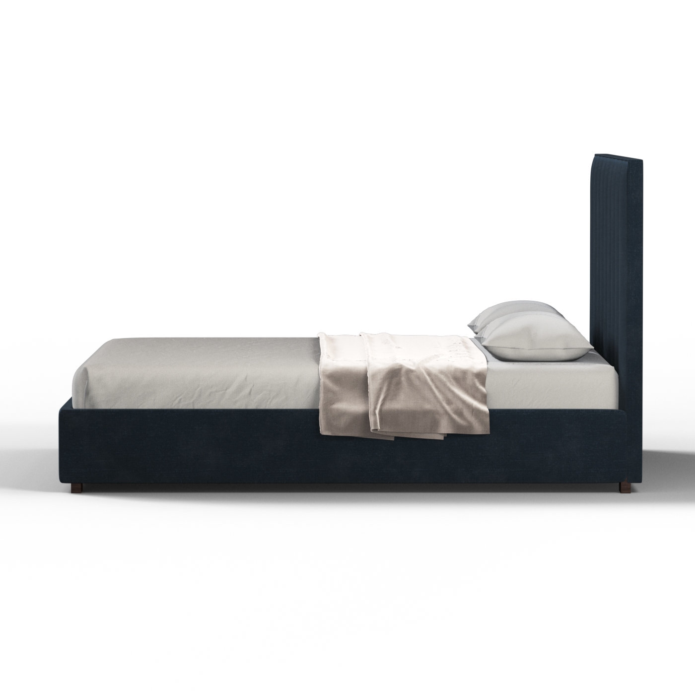 Ava High Headboard Bed in Luxe Fabric