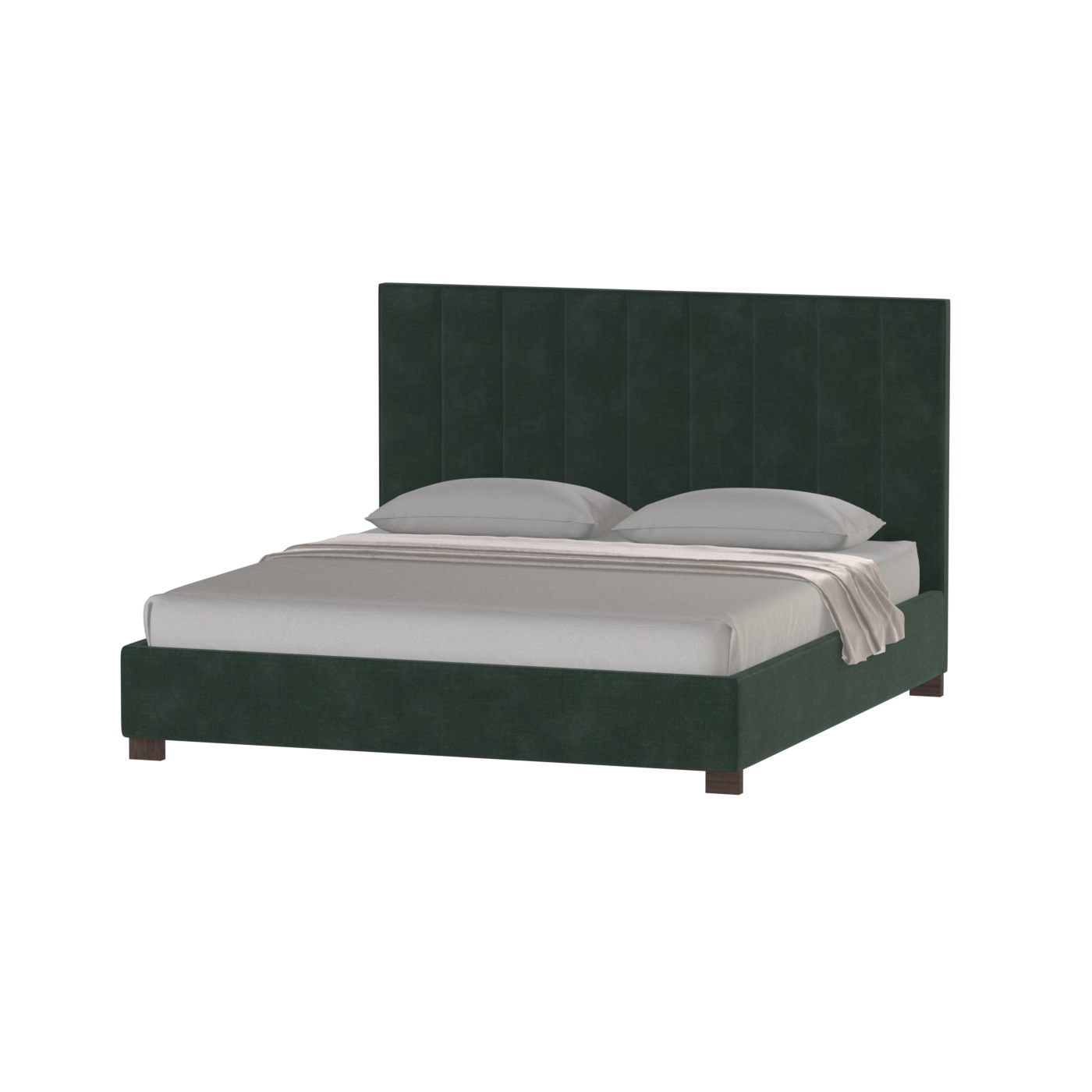 Ava High Headboard Bed in Luxe Fabric