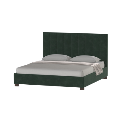 Ava High Headboard Bed in Luxe Fabric