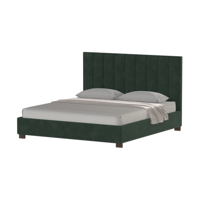 Ava High Headboard Bed in Luxe Fabric
