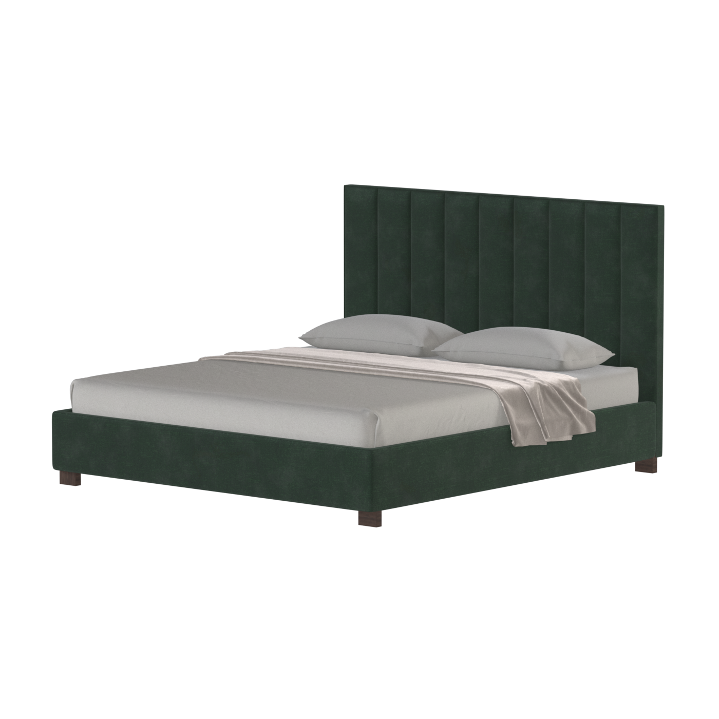 Ava High Headboard Bed in Luxe Fabric