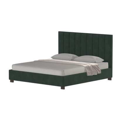 Ava High Headboard Bed in Luxe Fabric