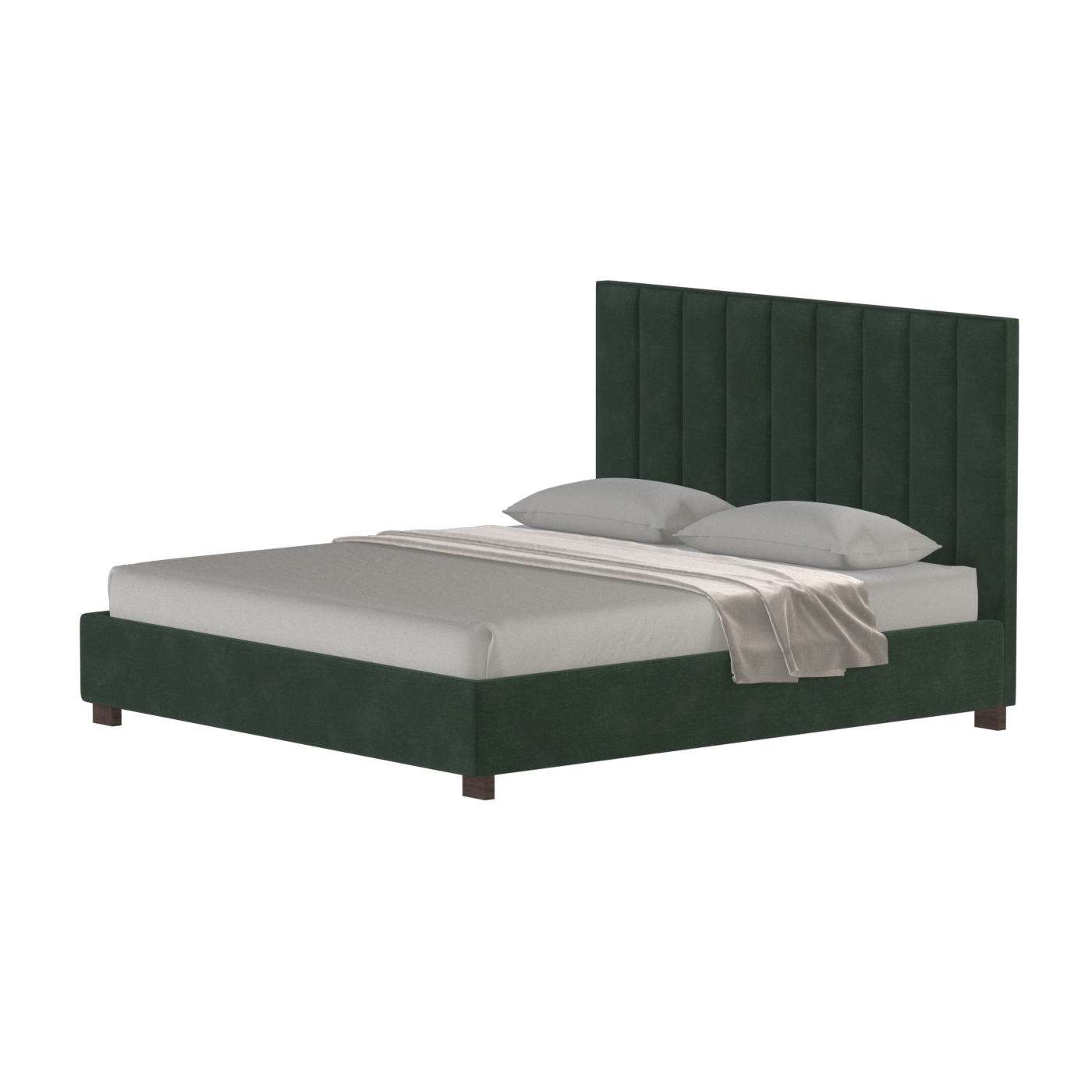 Ava High Headboard Bed in Luxe Fabric