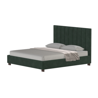Ava High Headboard Bed in Luxe Fabric