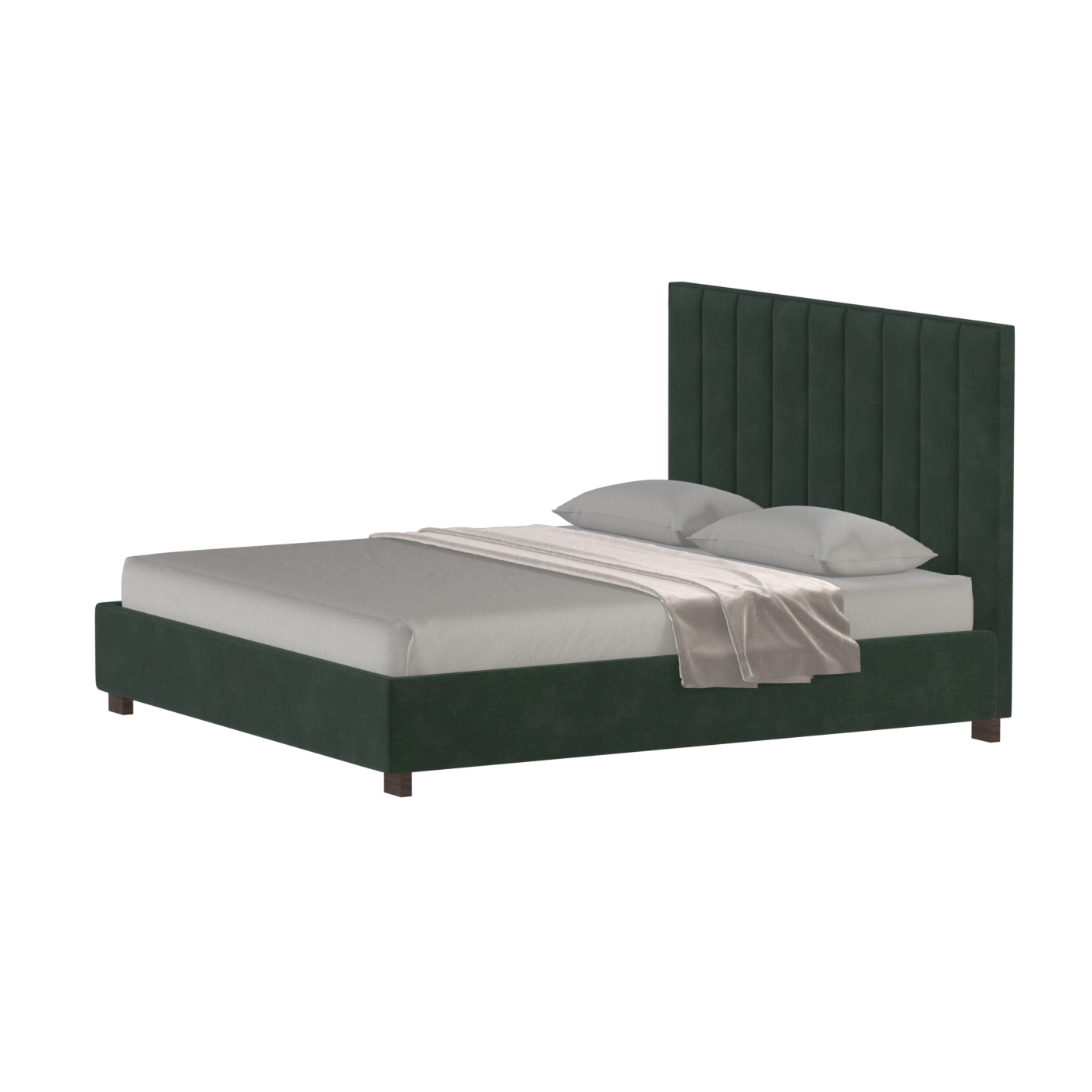 Ava High Headboard Bed in Luxe Fabric