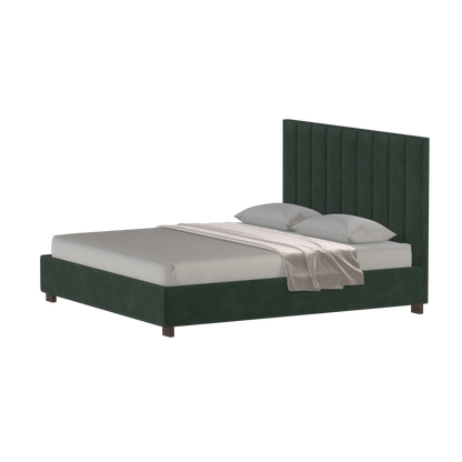 Ava High Headboard Bed in Luxe Fabric