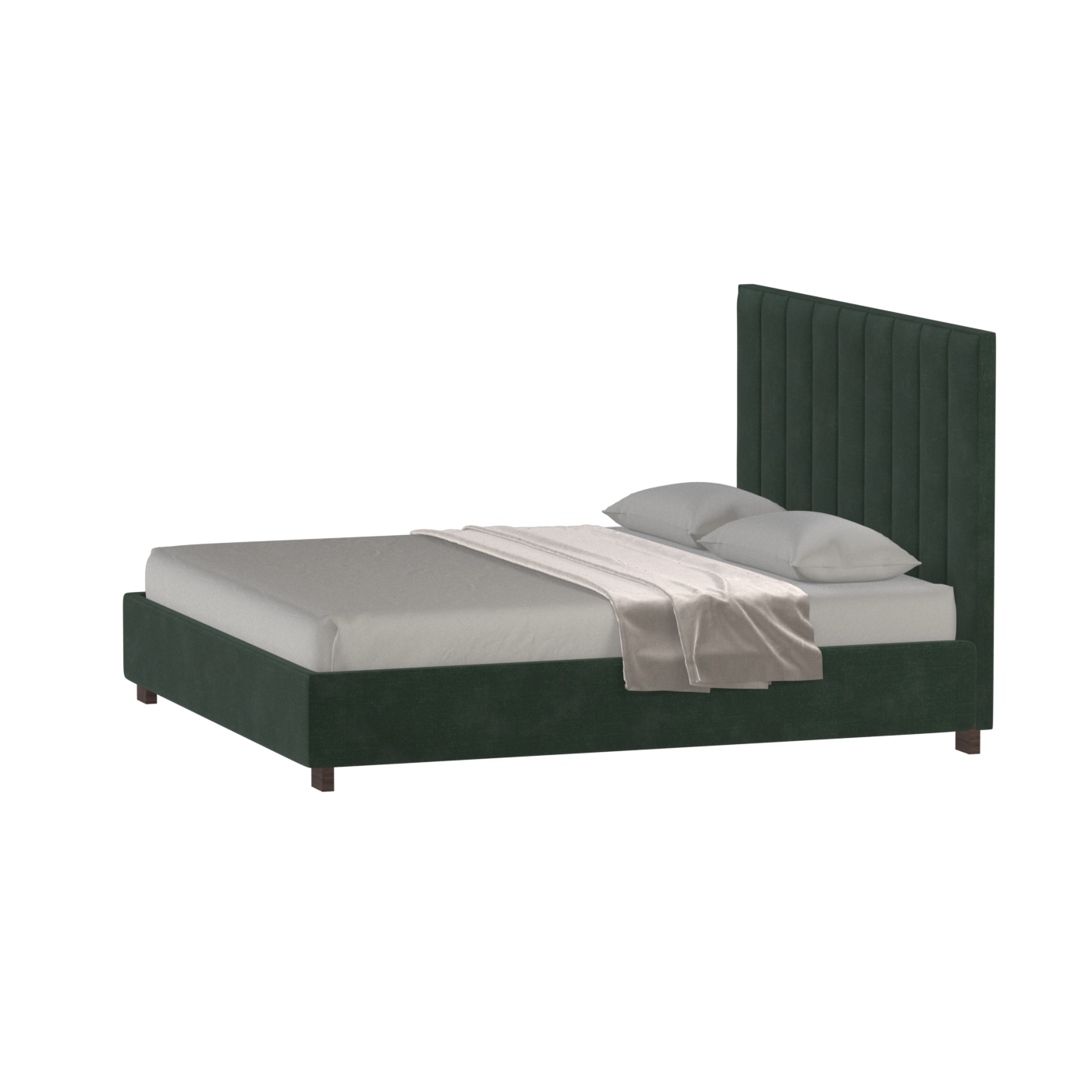 Ava High Headboard Bed in Luxe Fabric