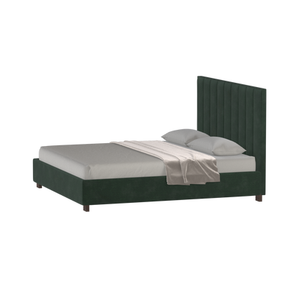 Ava High Headboard Bed in Luxe Fabric