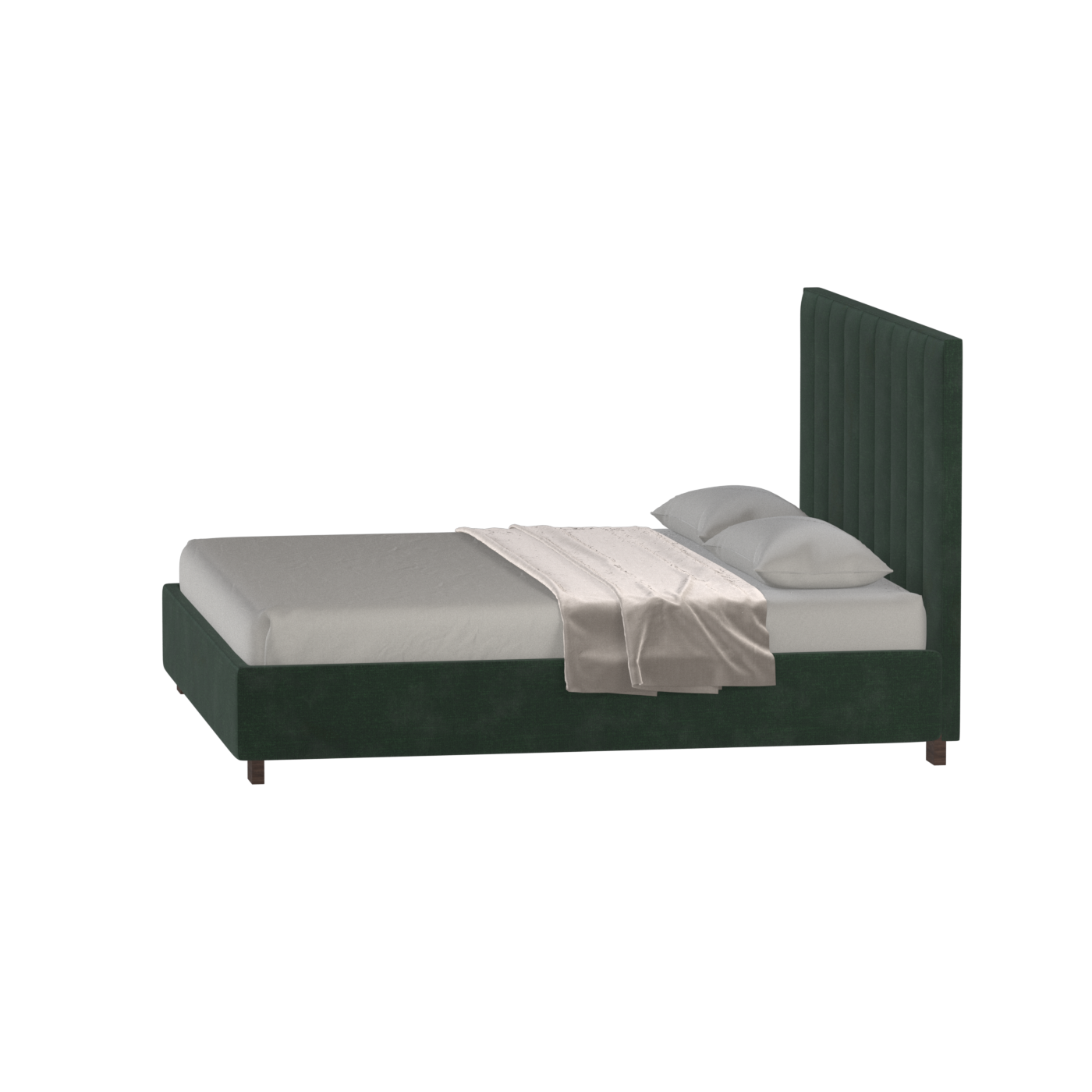 Ava High Headboard Bed in Luxe Fabric