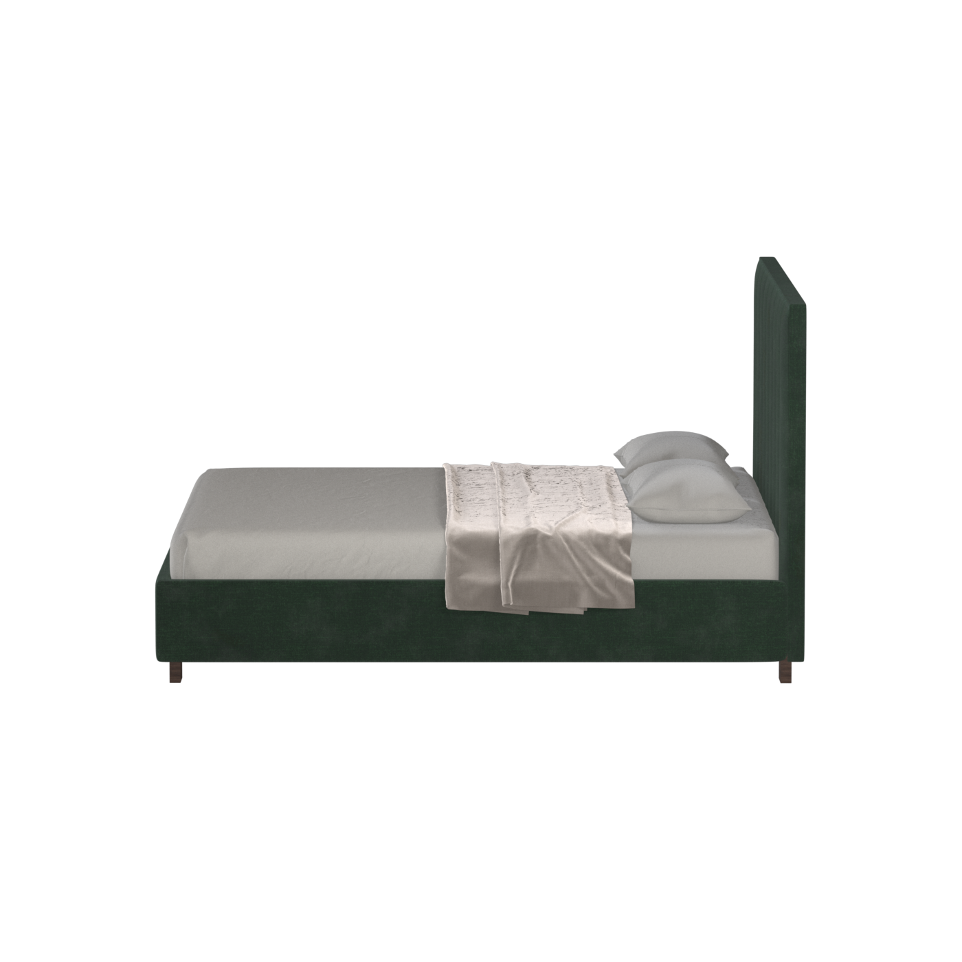 Ava High Headboard Bed in Luxe Fabric
