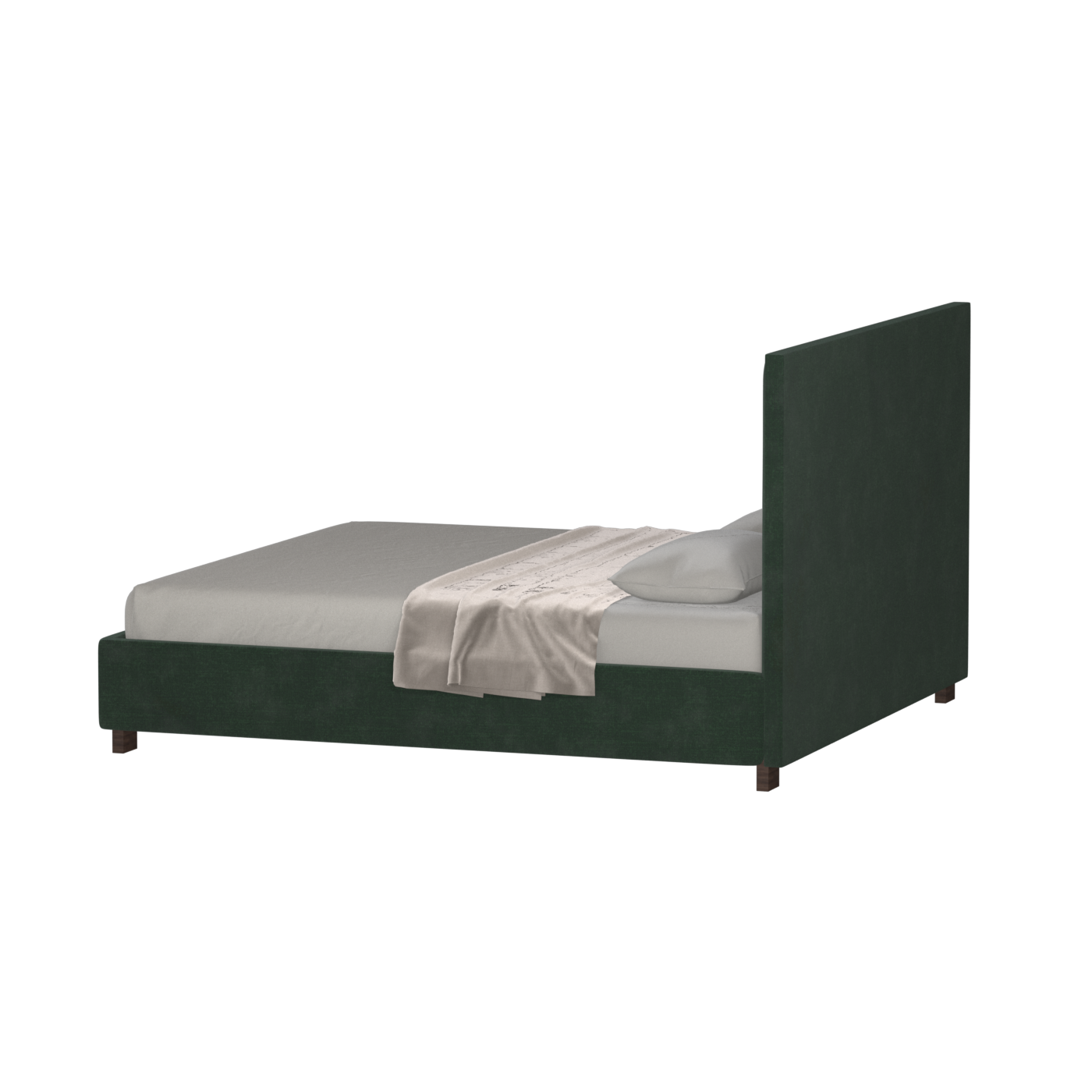 Ava High Headboard Bed in Luxe Fabric