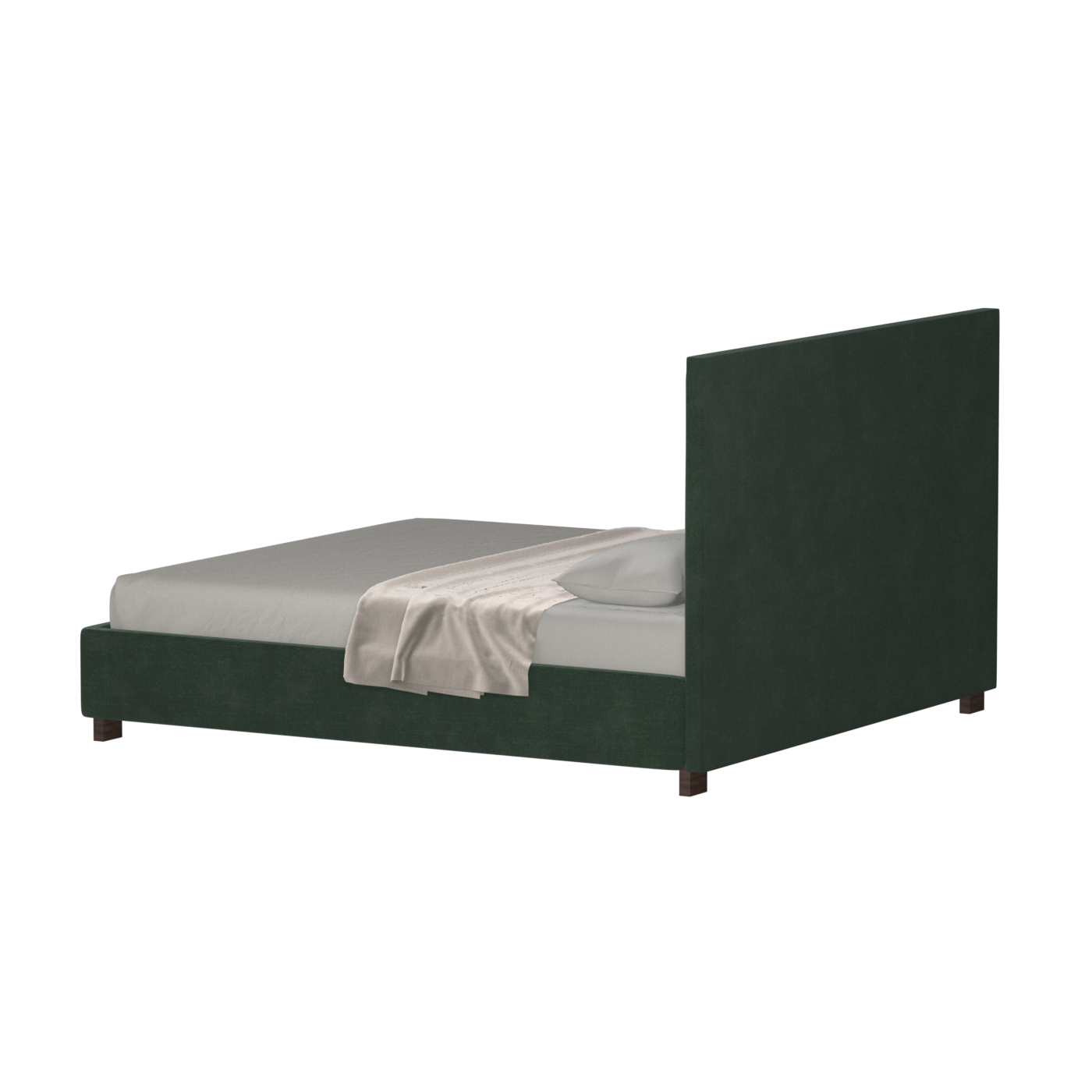 Ava High Headboard Bed in Luxe Fabric