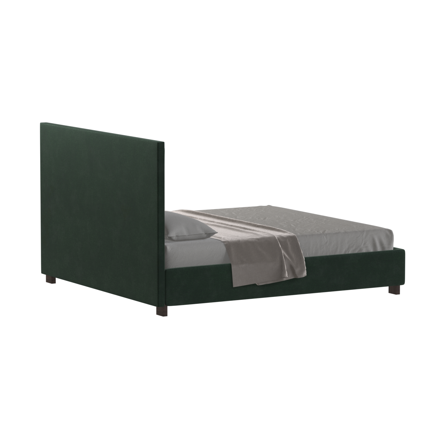 Ava High Headboard Bed in Luxe Fabric