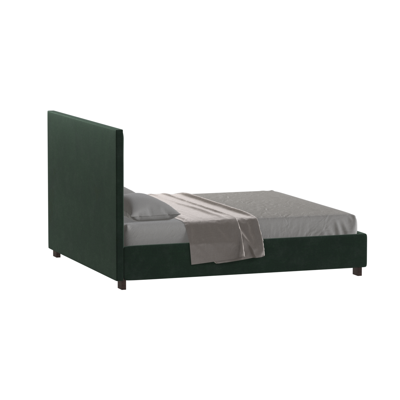 Ava High Headboard Bed in Luxe Fabric
