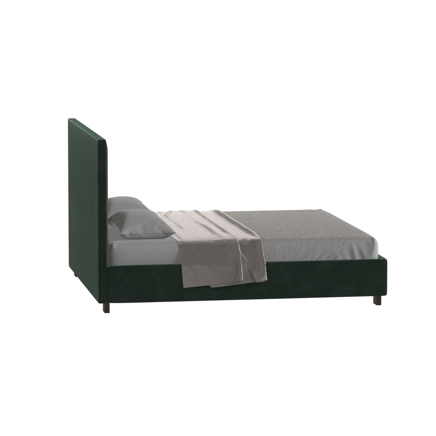 Ava High Headboard Bed in Luxe Fabric