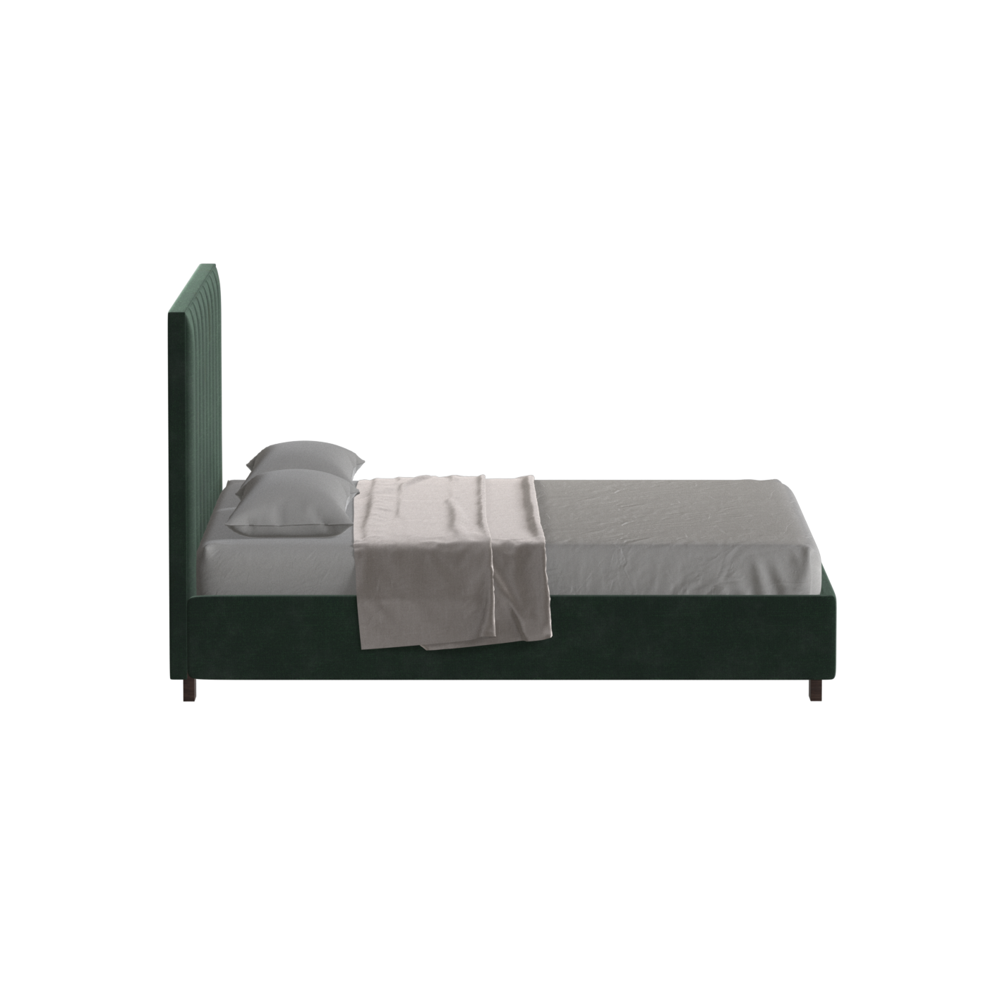 Ava High Headboard Bed in Luxe Fabric