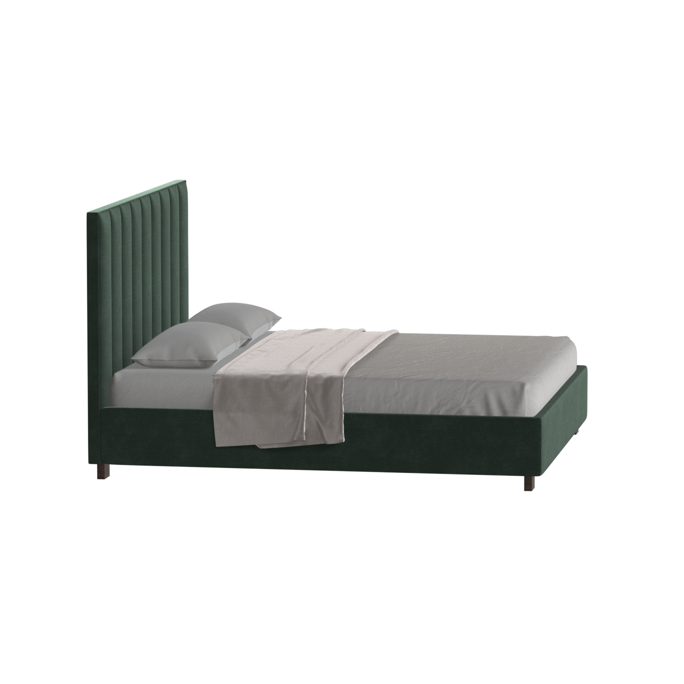 Ava High Headboard Bed in Luxe Fabric