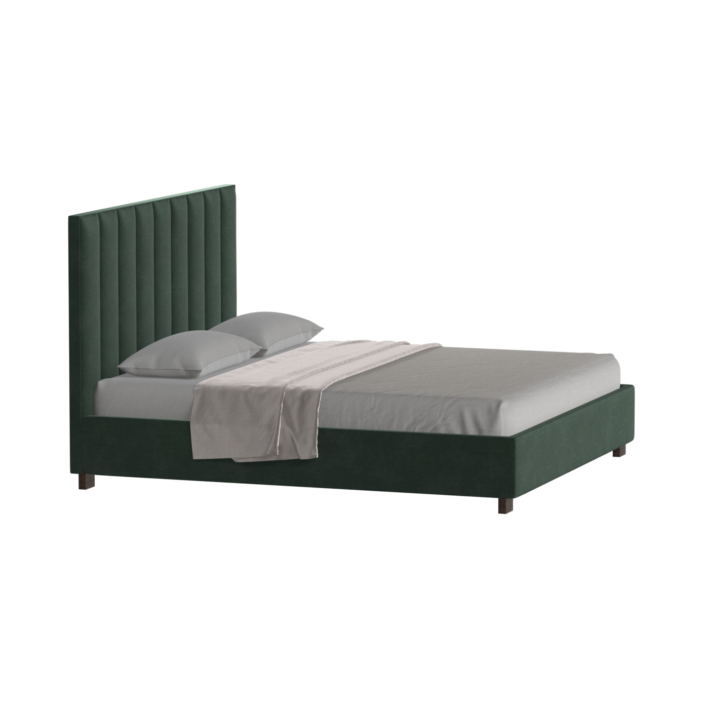 Ava High Headboard Bed in Luxe Fabric