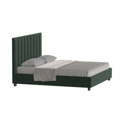Ava High Headboard Bed in Luxe Fabric