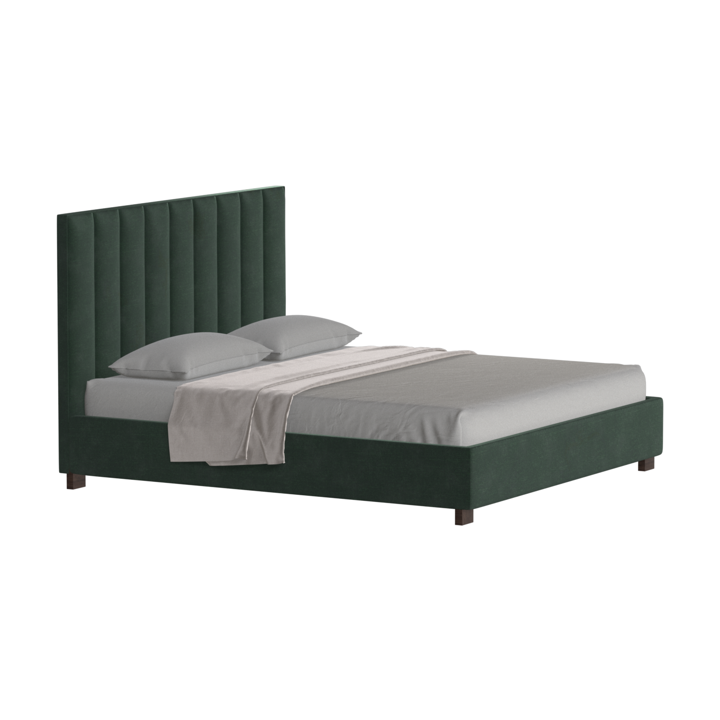 Ava High Headboard Bed in Luxe Fabric