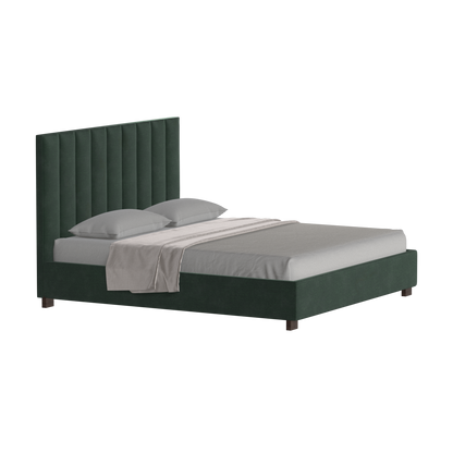 Ava High Headboard Bed in Luxe Fabric