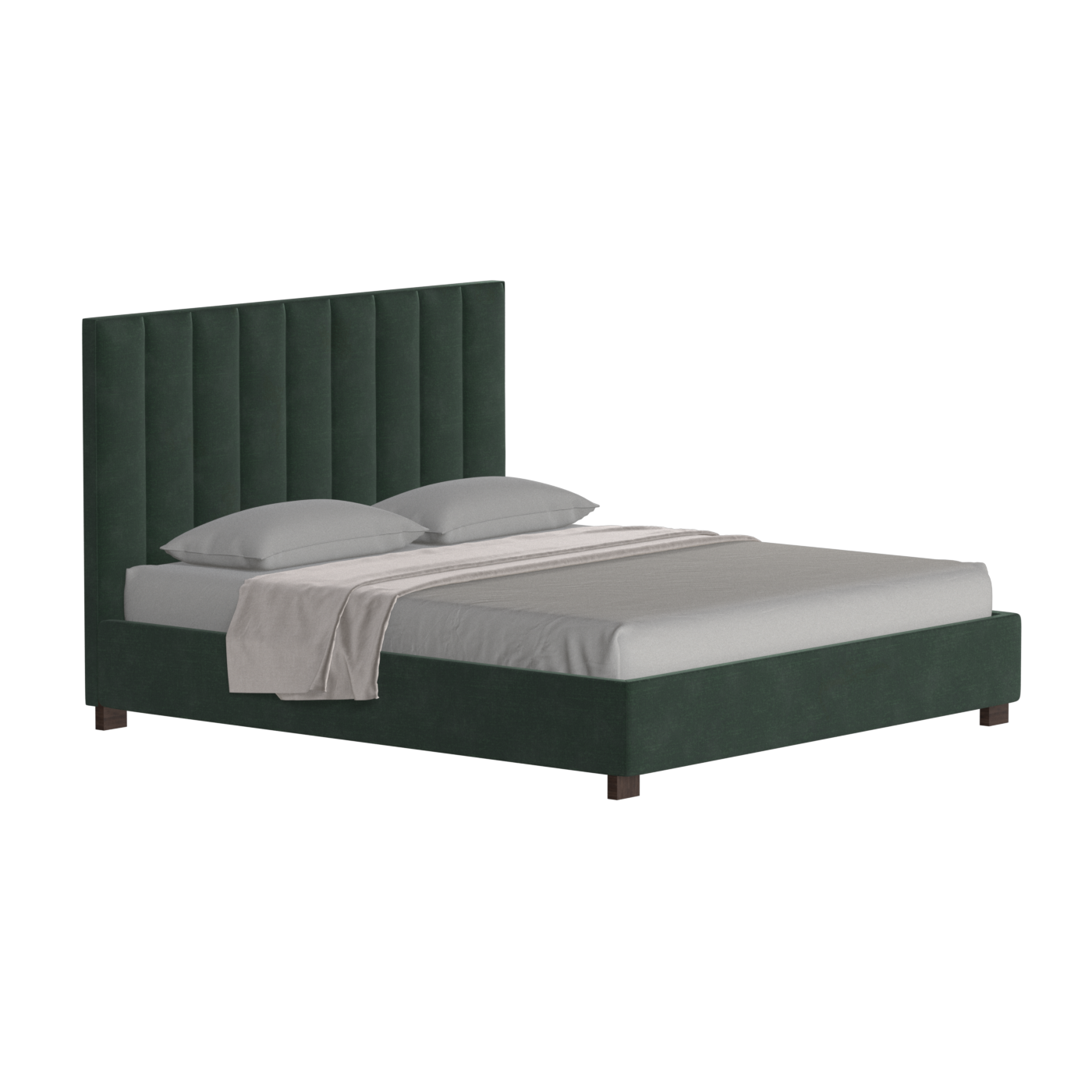 Ava High Headboard Bed in Luxe Fabric