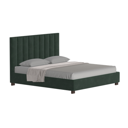 Ava High Headboard Bed in Luxe Fabric