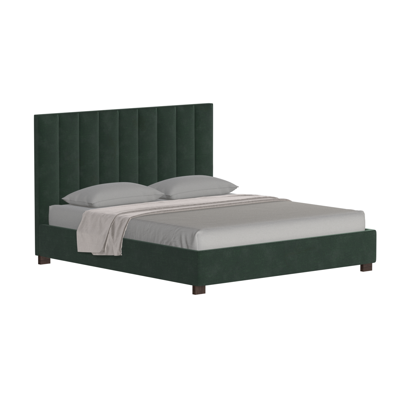 Ava High Headboard Bed in Luxe Fabric
