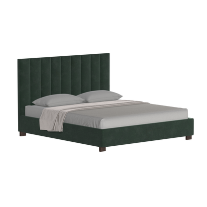 Ava High Headboard Bed in Luxe Fabric