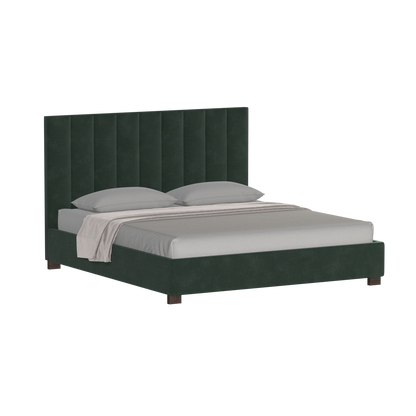 Ava High Headboard Bed in Luxe Fabric