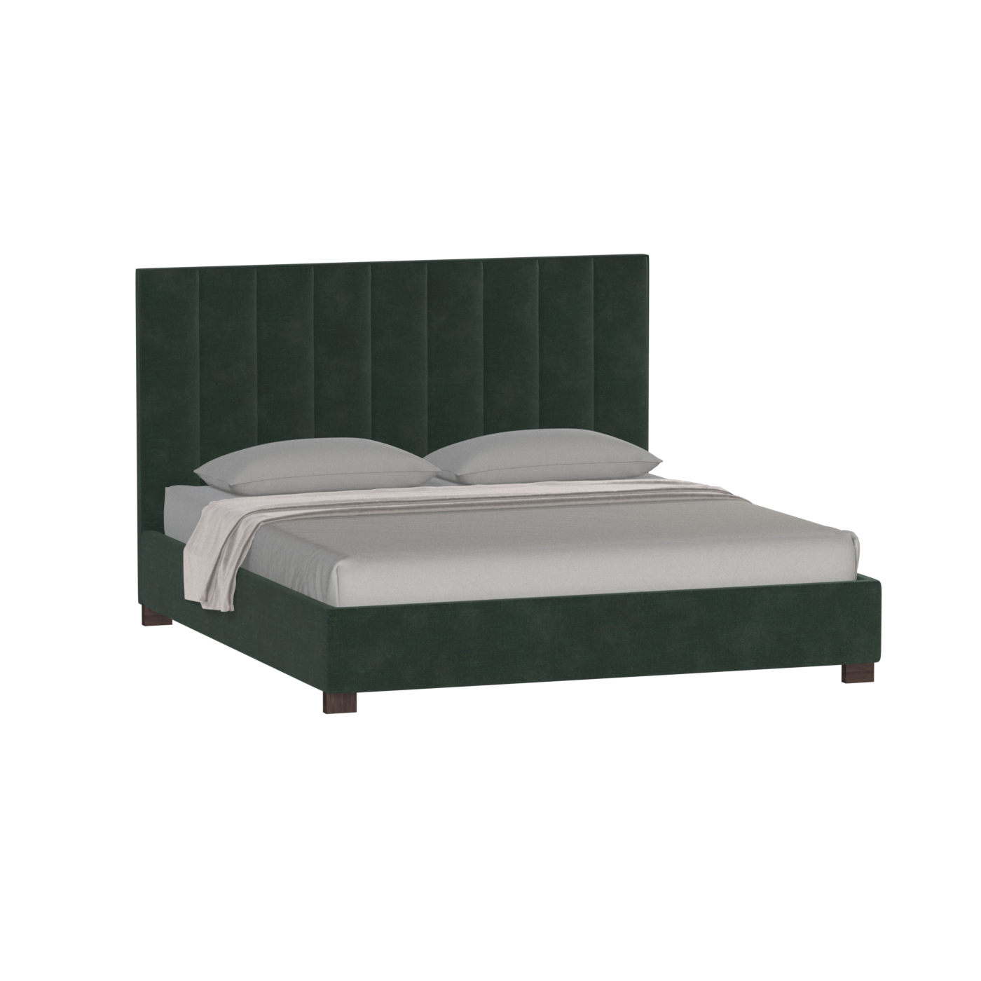 Ava High Headboard Bed in Luxe Fabric