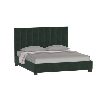 Ava High Headboard Bed in Luxe Fabric